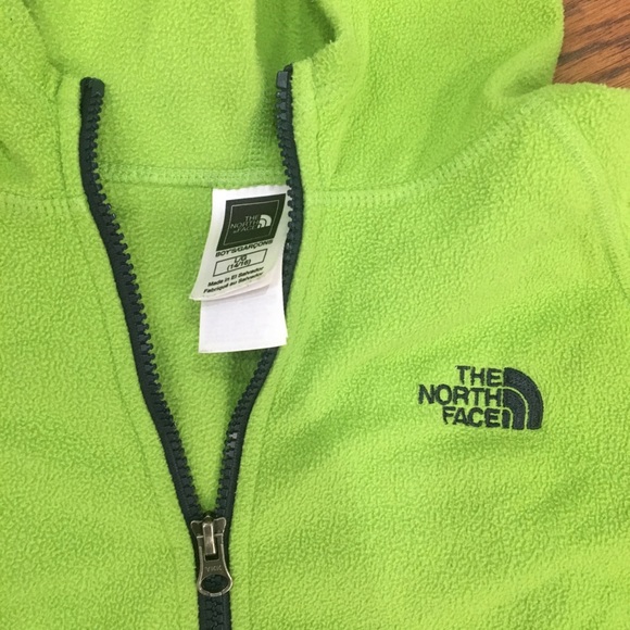 Green North Face Zip Up Jacket - Picture 2 of 3